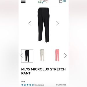 Greg Norman Men's ML75 Microlux 5 Pocket Golf Pants black Size 32x32 NWT‼️